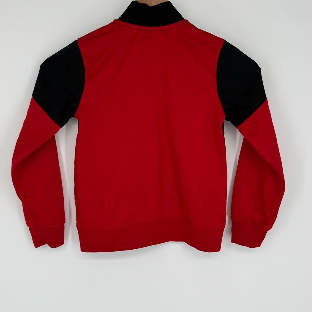 Air Jordan Jacket Boys Sz 6-7 yrs Red/Black Light Weight Full Zip Athletic A8